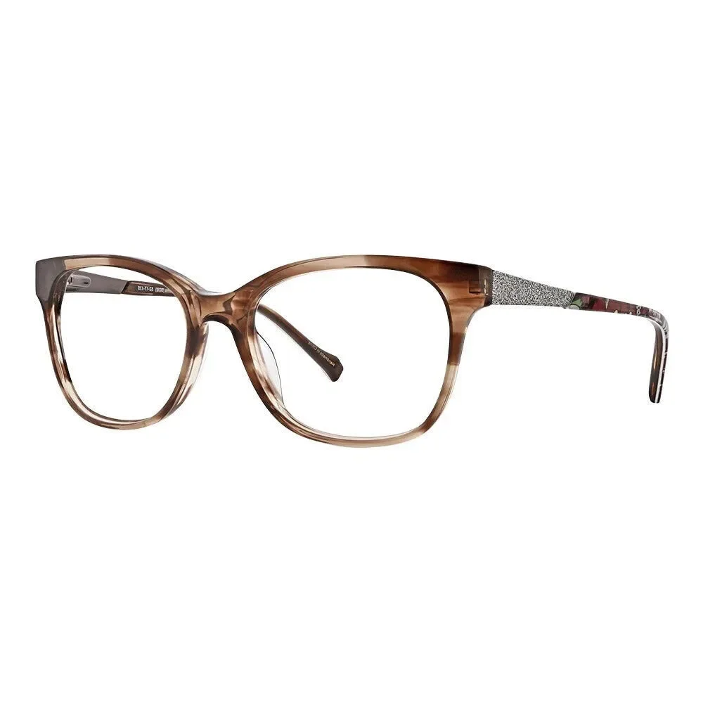 NWT Vera Bradley VB MYRA BORDEAUX BLOOMS 52mm New Eyeglasses